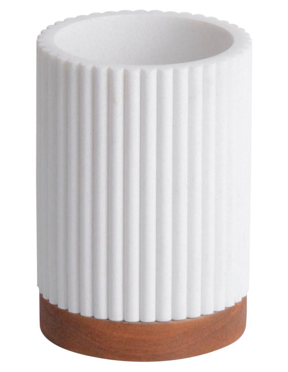 Vaso de baño Stripes de madera Vaso de baño Stripes de madera