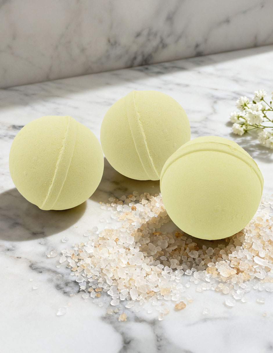 Bombas de baño efervescentes aroma a limón 3