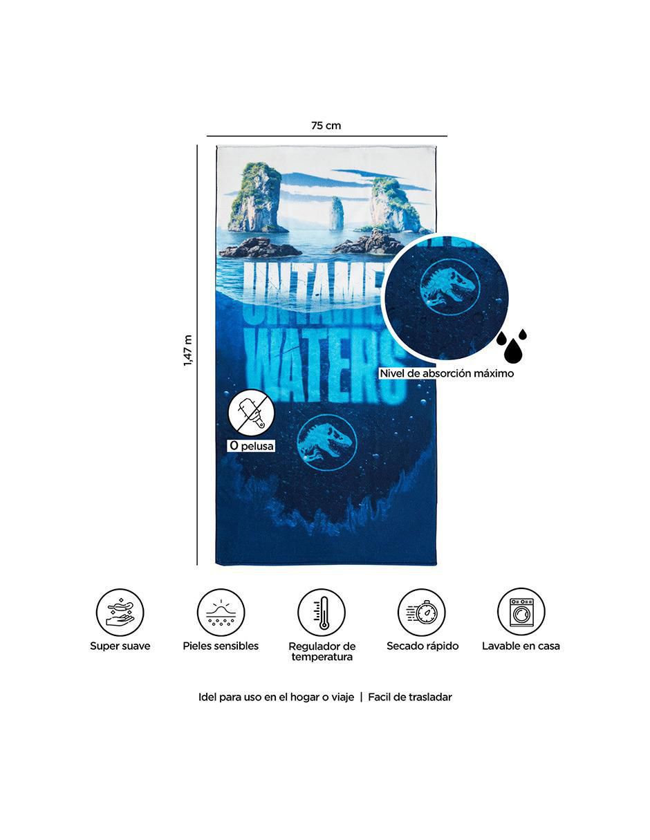 Toalla para baño Jurassic World Rebirth de poliéster infantil 7