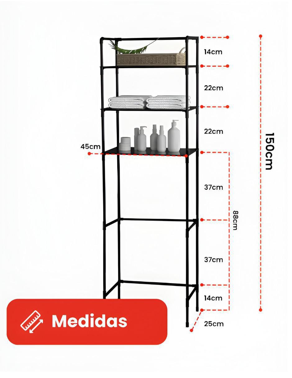 Organizador de baño armable Xtllar 5