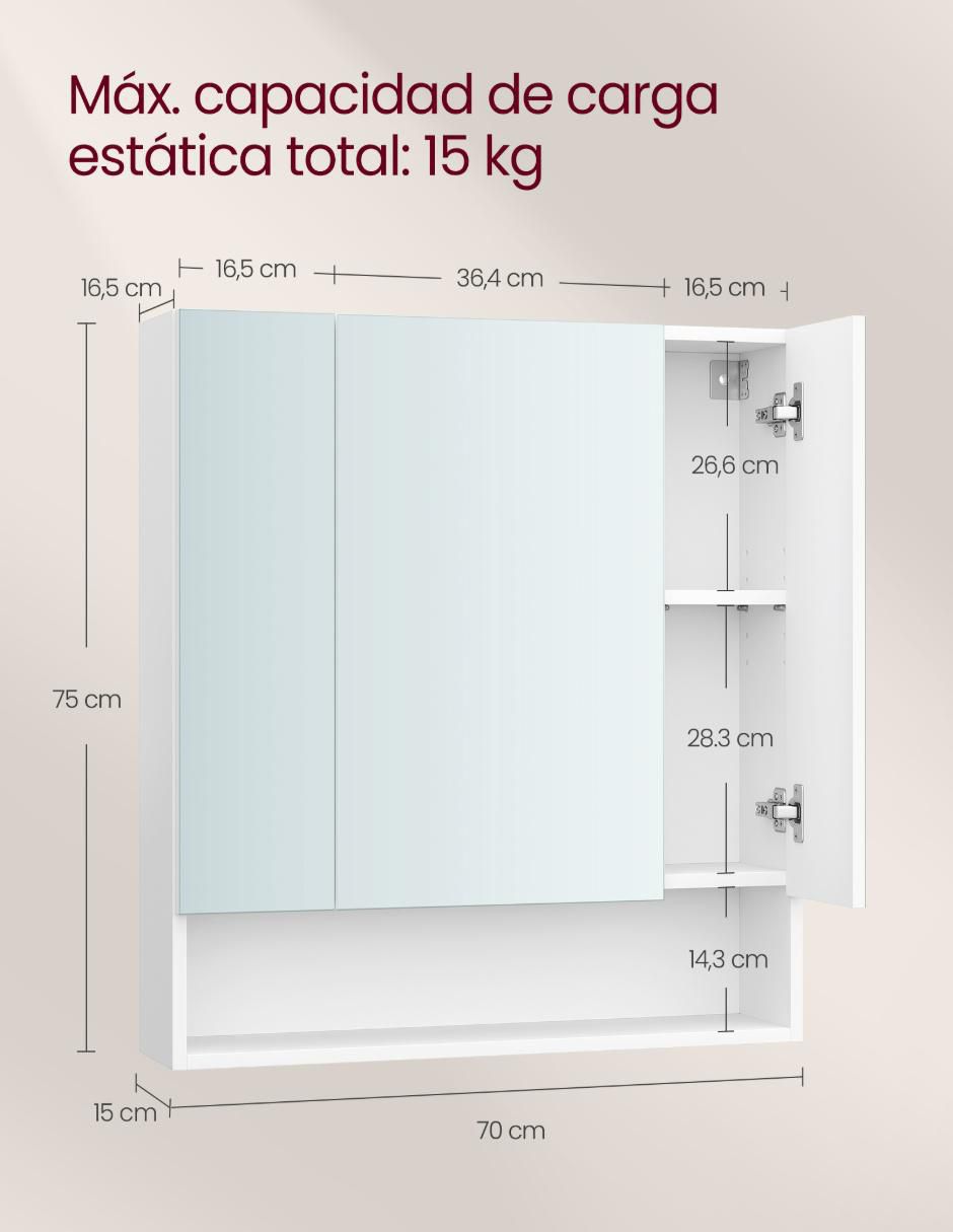 Organizador de baño armable Kailyn 4
