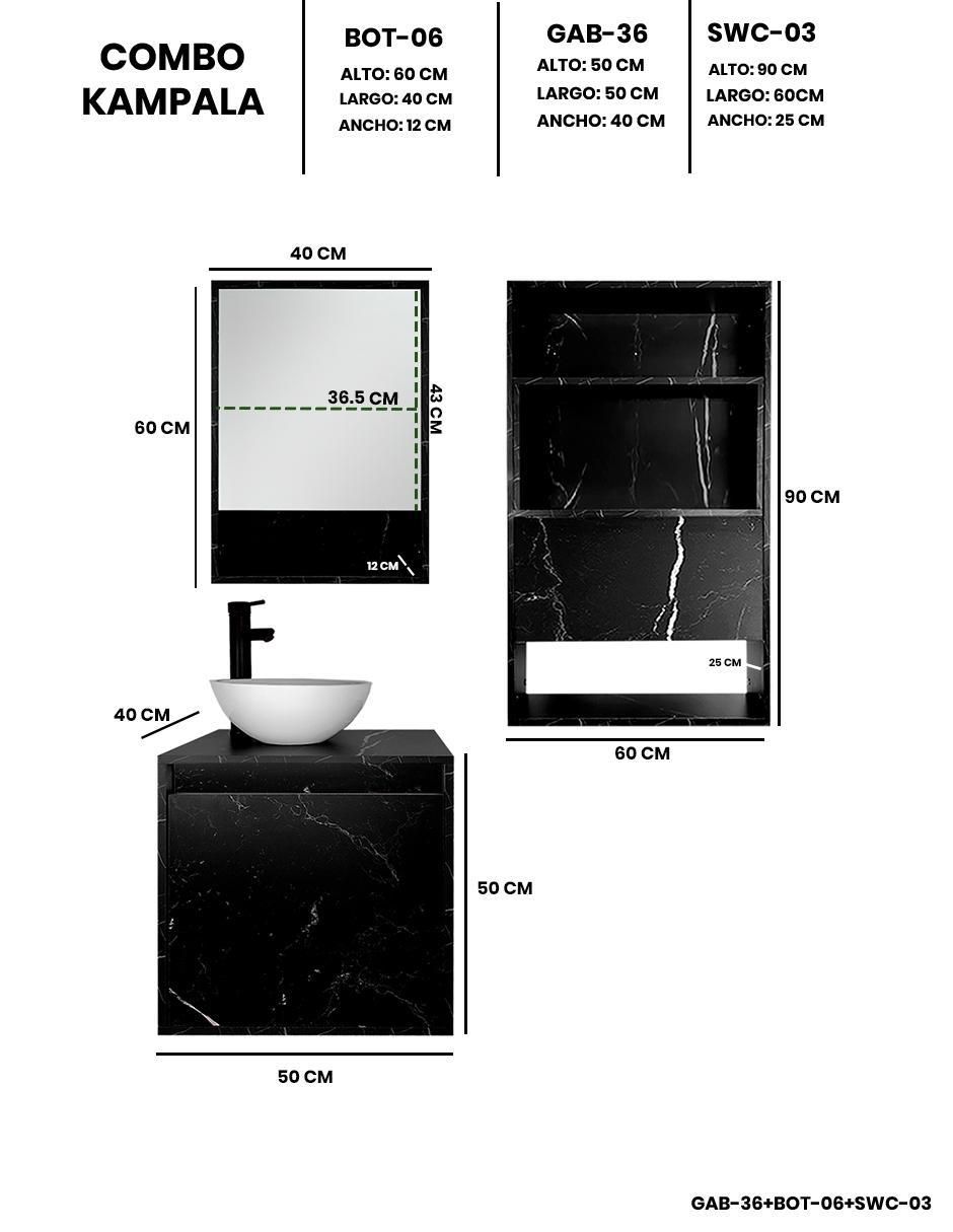 Mueble para baño decomobil kampala melamina