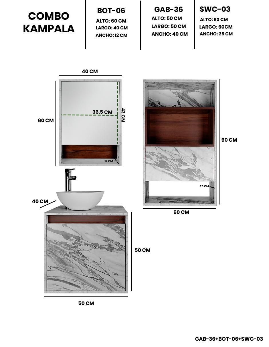 Mueble para baño kampala melamina 7