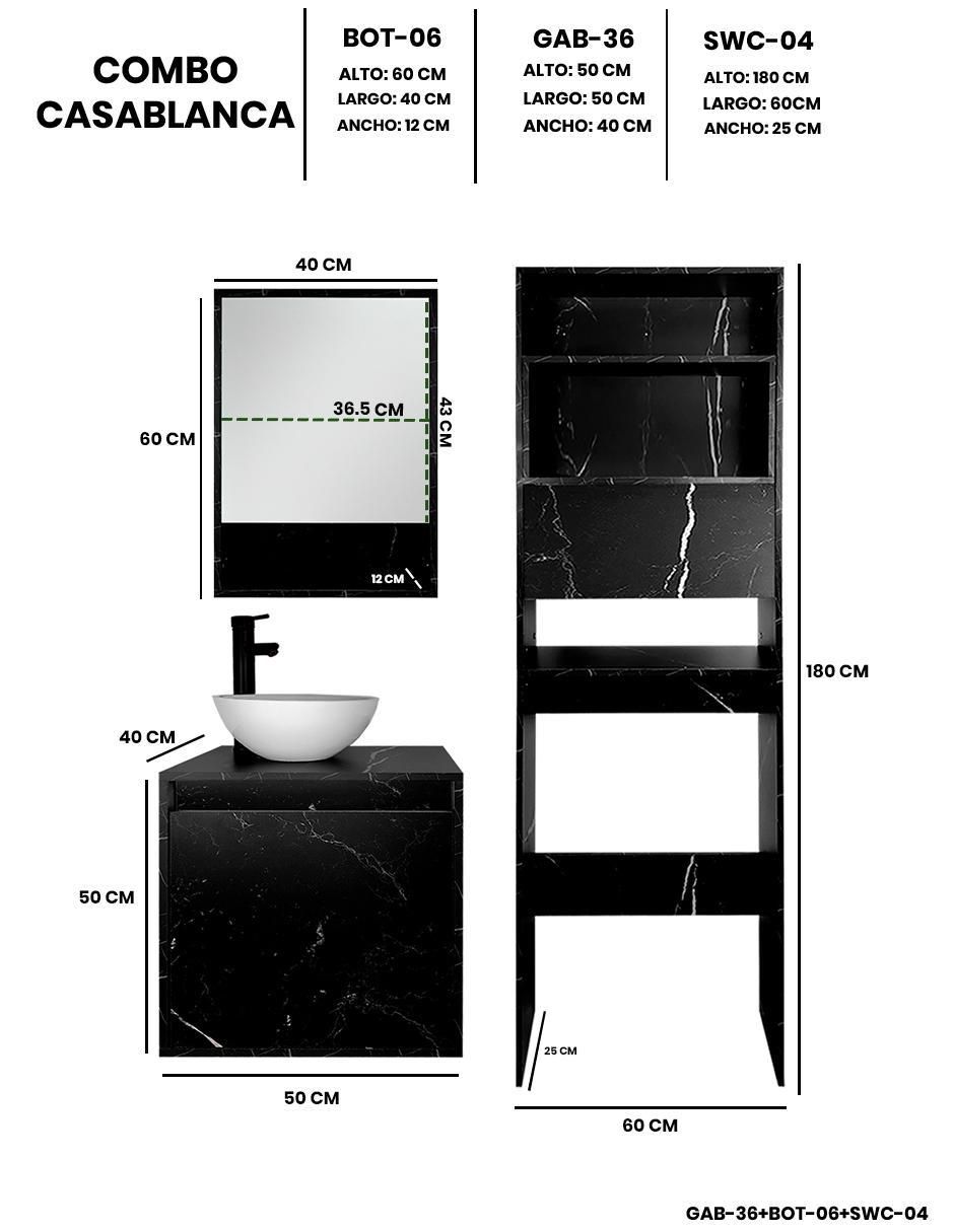 Mueble para baño decomobil casablanca melamina