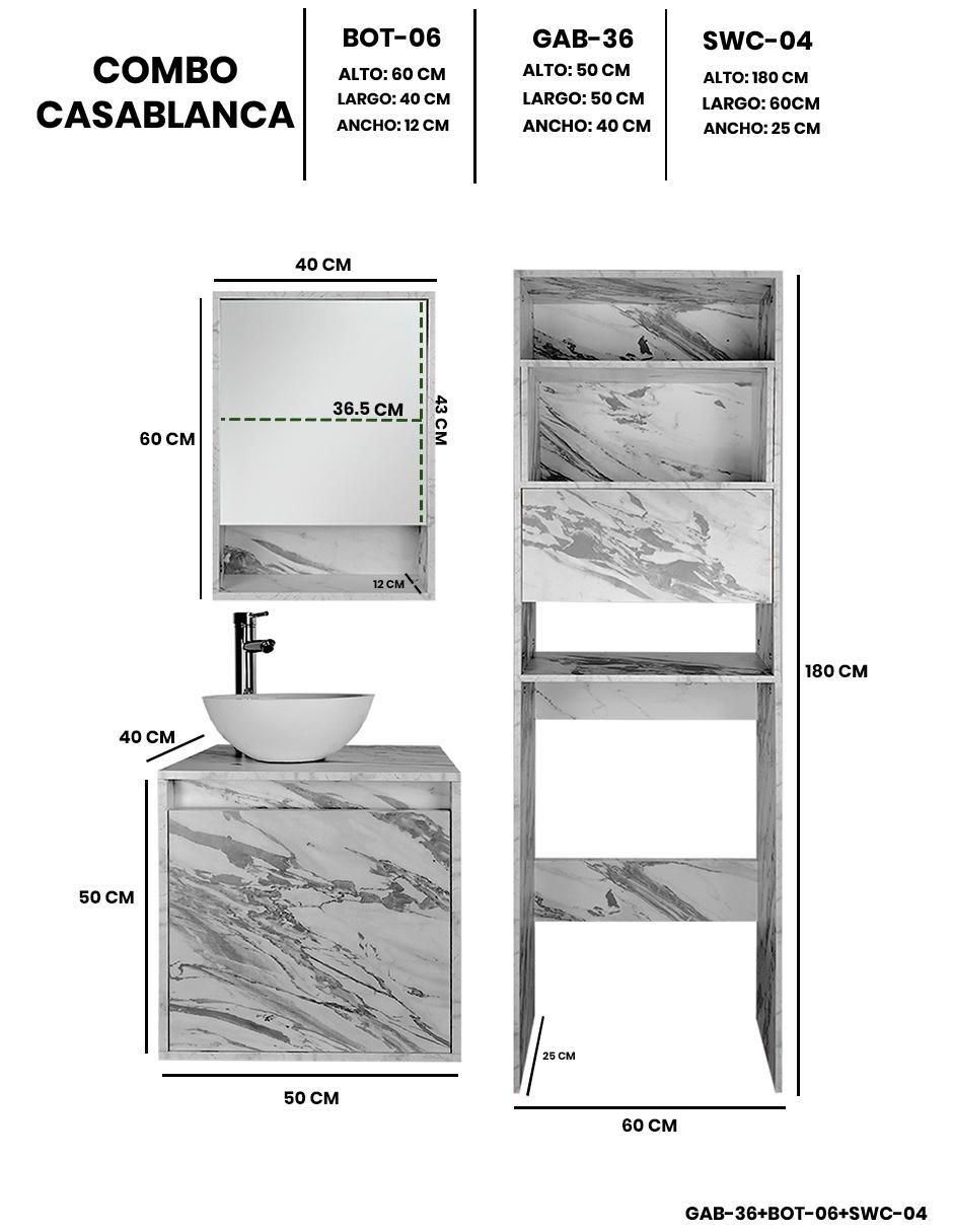 Mueble para baño Casablanca armable 6
