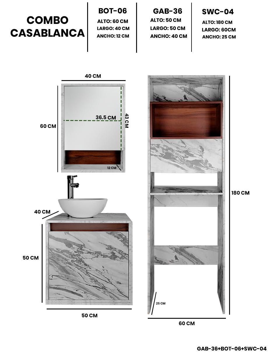 Mueble para baño Casablanca armable 7