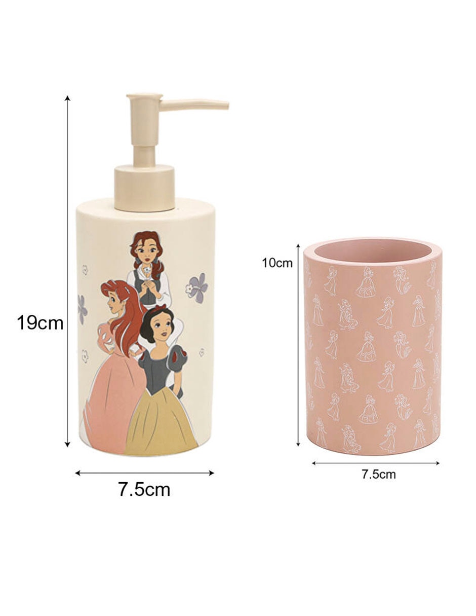 Juego de accesorios para baño princesas Disney 2 piezas 9