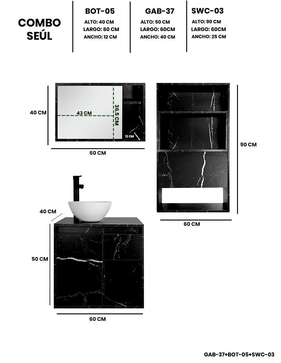 Mueble para baño Seul de melamina 7