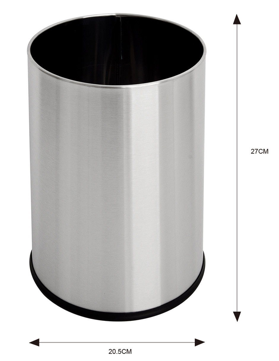 Bote de basura Quality de acero inoxidable 4
