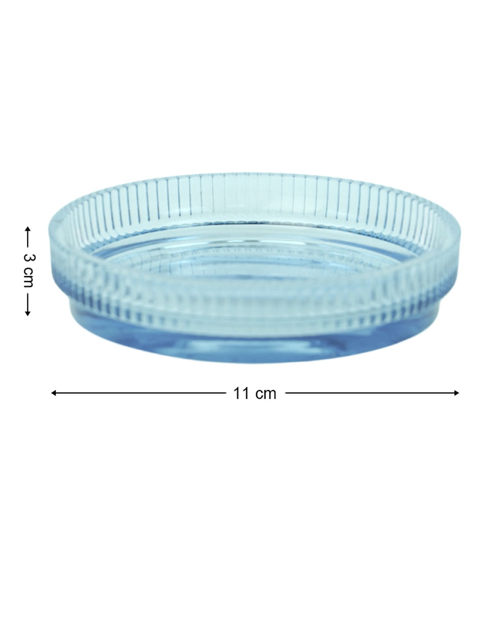 Jabonera Ribbed de vidrio 6