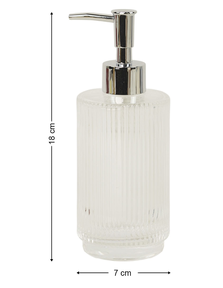 Dosificador jabon Ribbed de vidrio 6