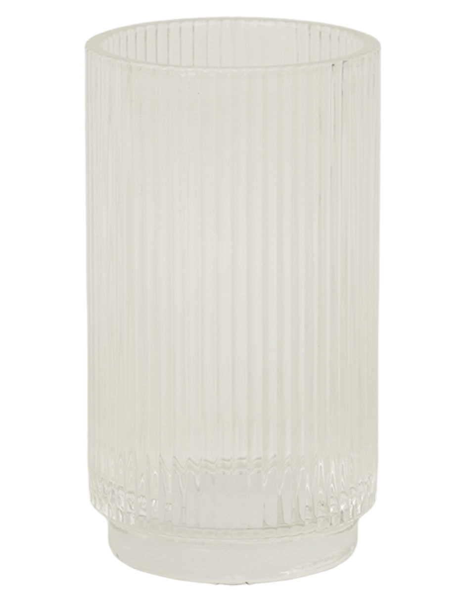 Vaso de baño Ribbed de vidrio Vaso de baño Ribbed de vidrio