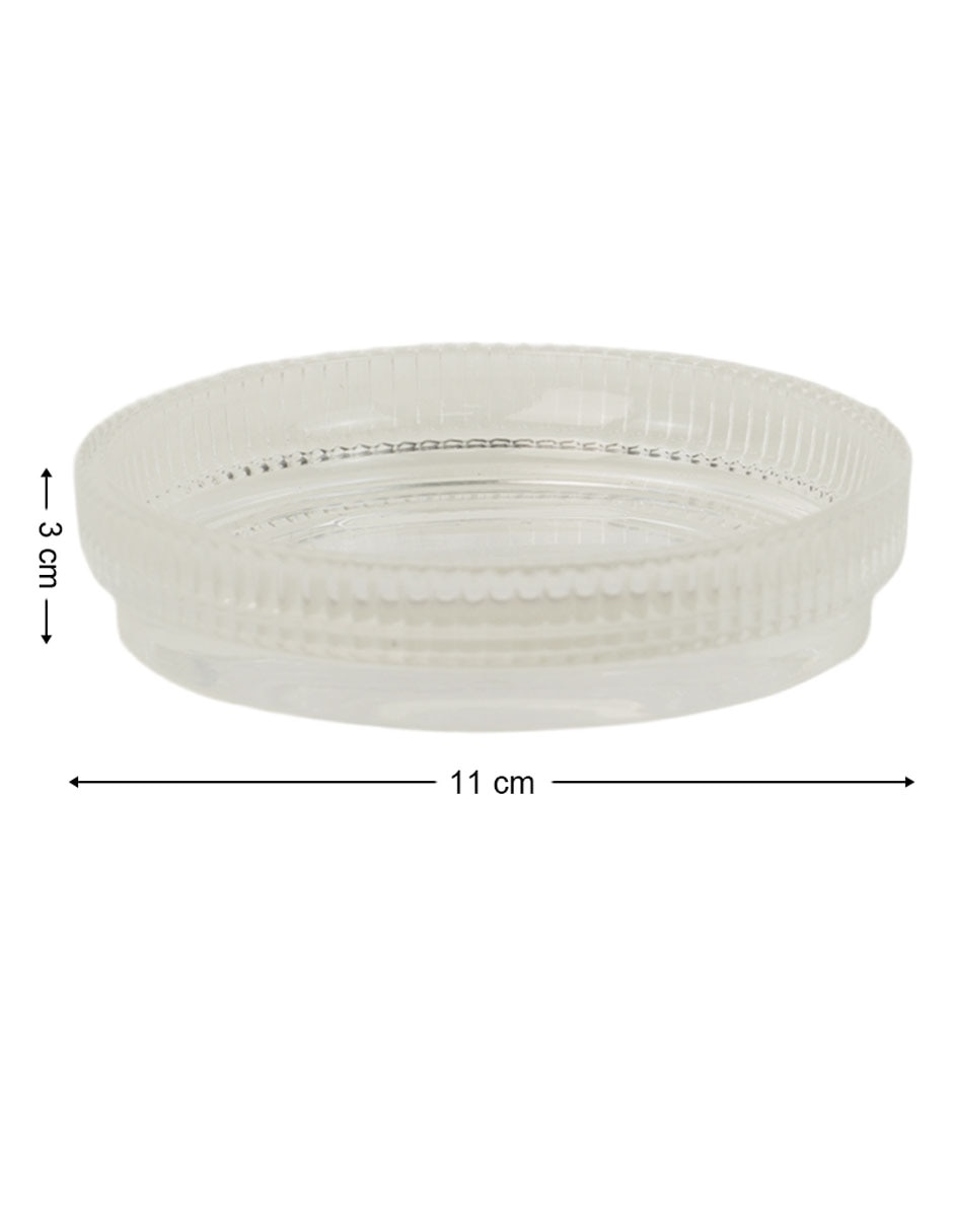 Jabonera Ribbed de vidrio 6