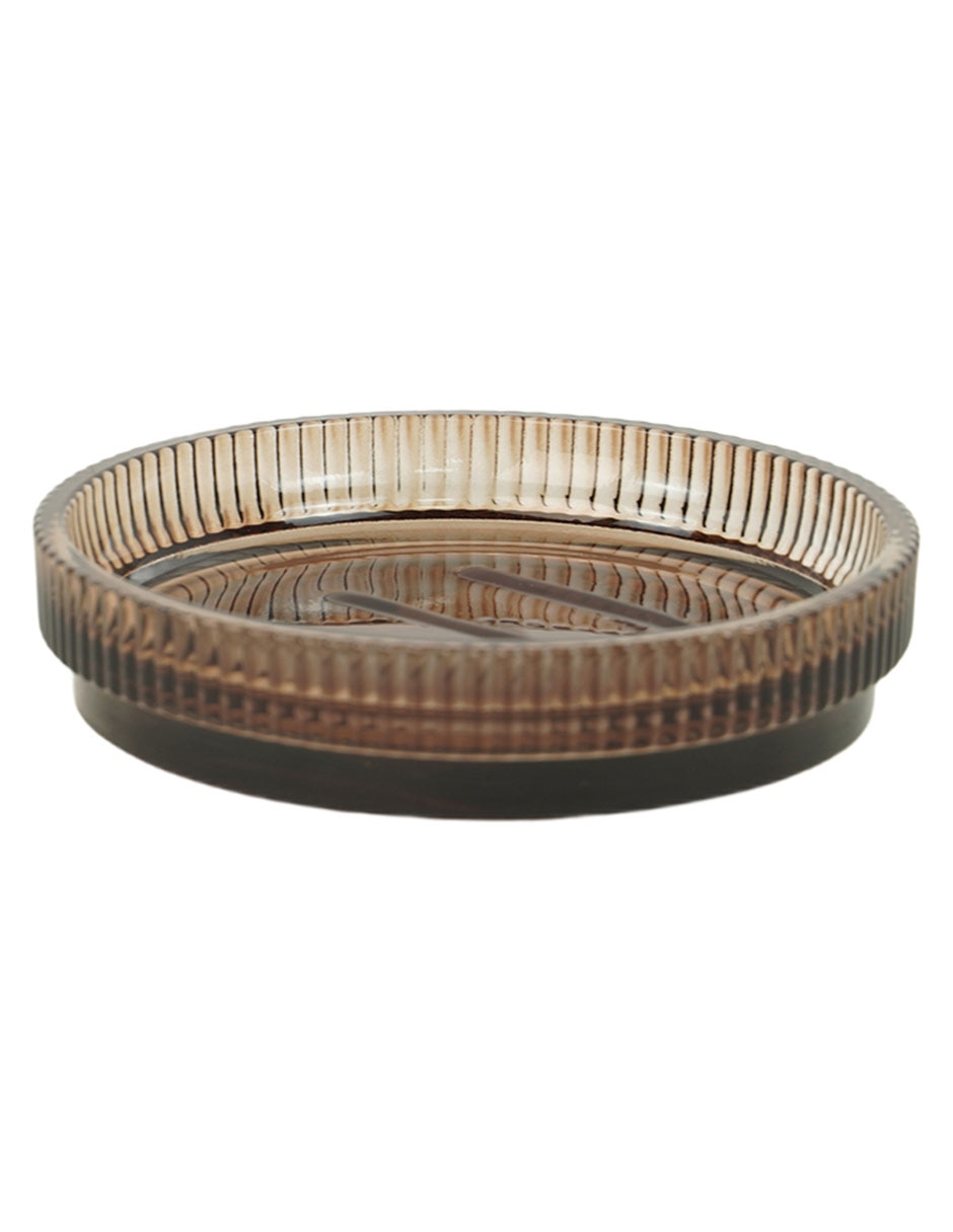 Jabonera Ribbed de vidrio Jabonera Ribbed de vidrio