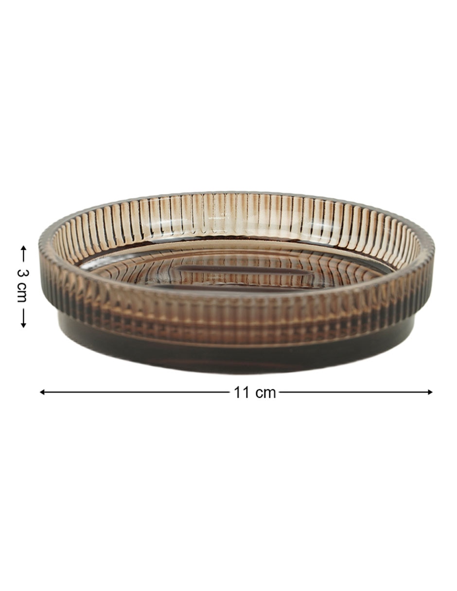 Jabonera Ribbed de vidrio 6