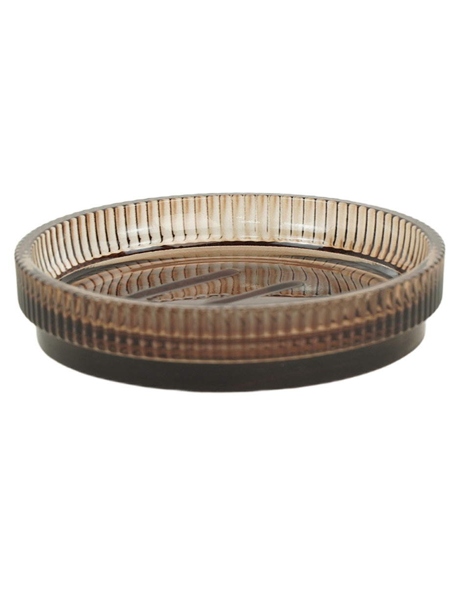 Jabonera Ribbed de vidrio 3