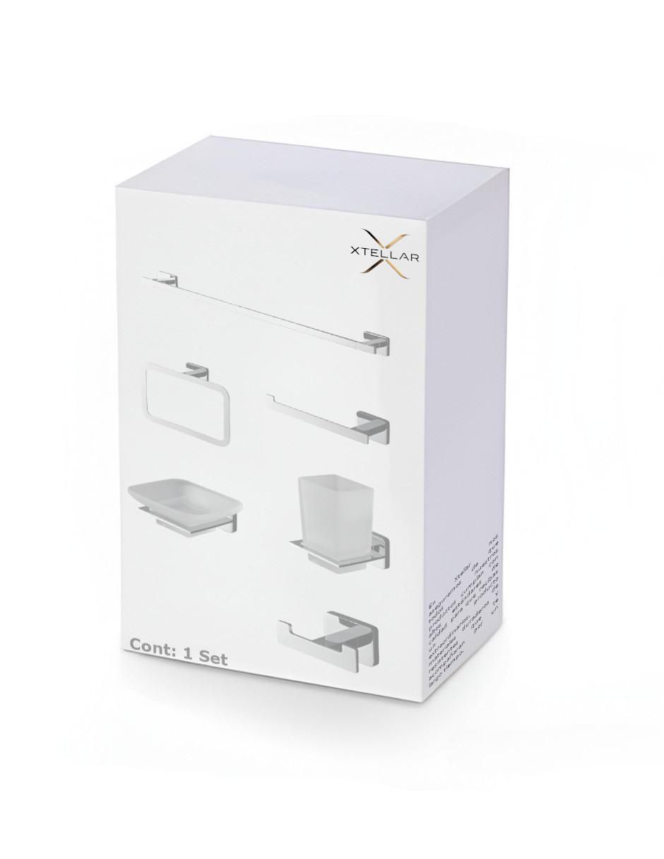 Juego de accesorios para baño de acero inoxidable 6 piezas 3