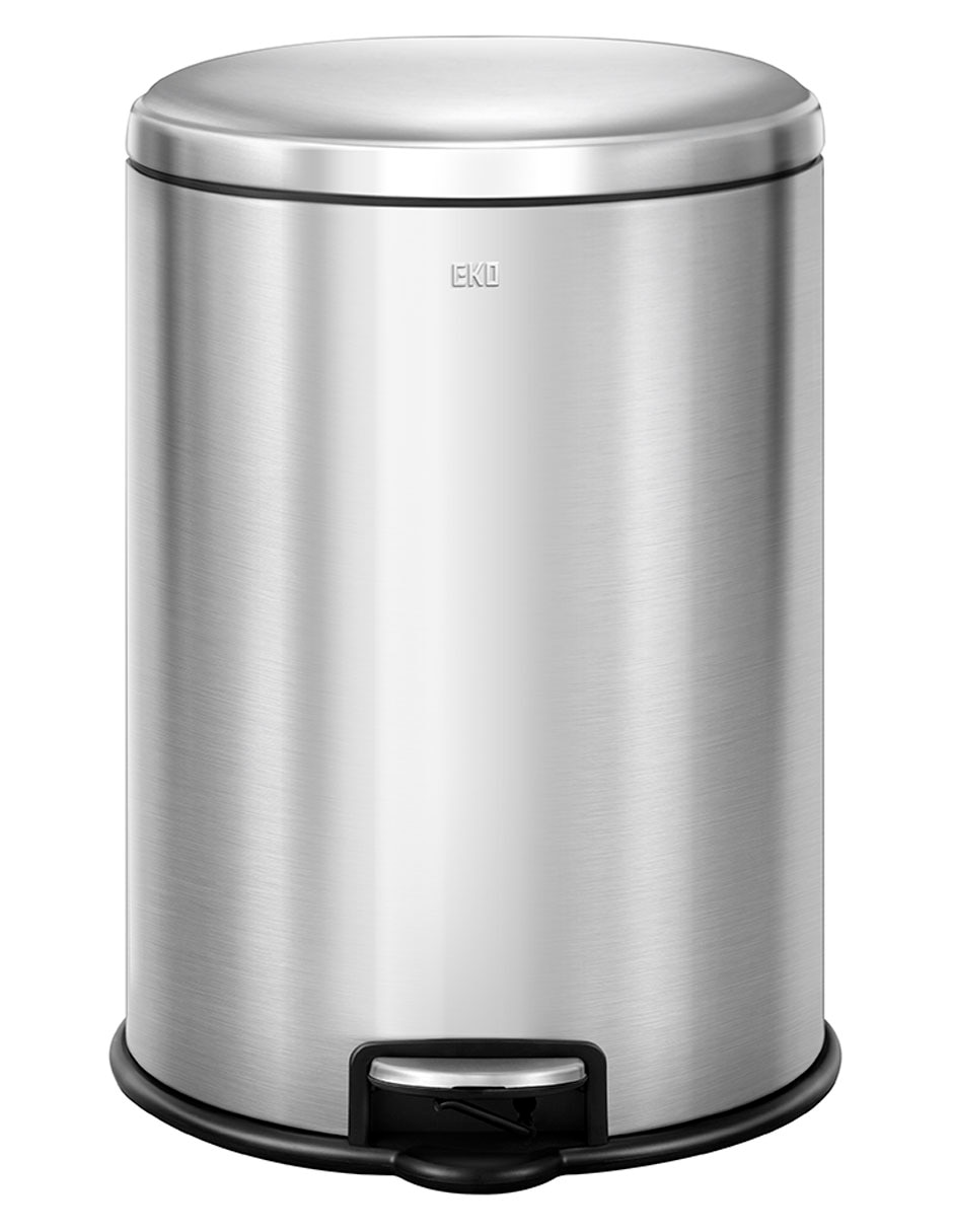 BOTE DE BASURA RETRO, 8 L, PLATEADO EKO