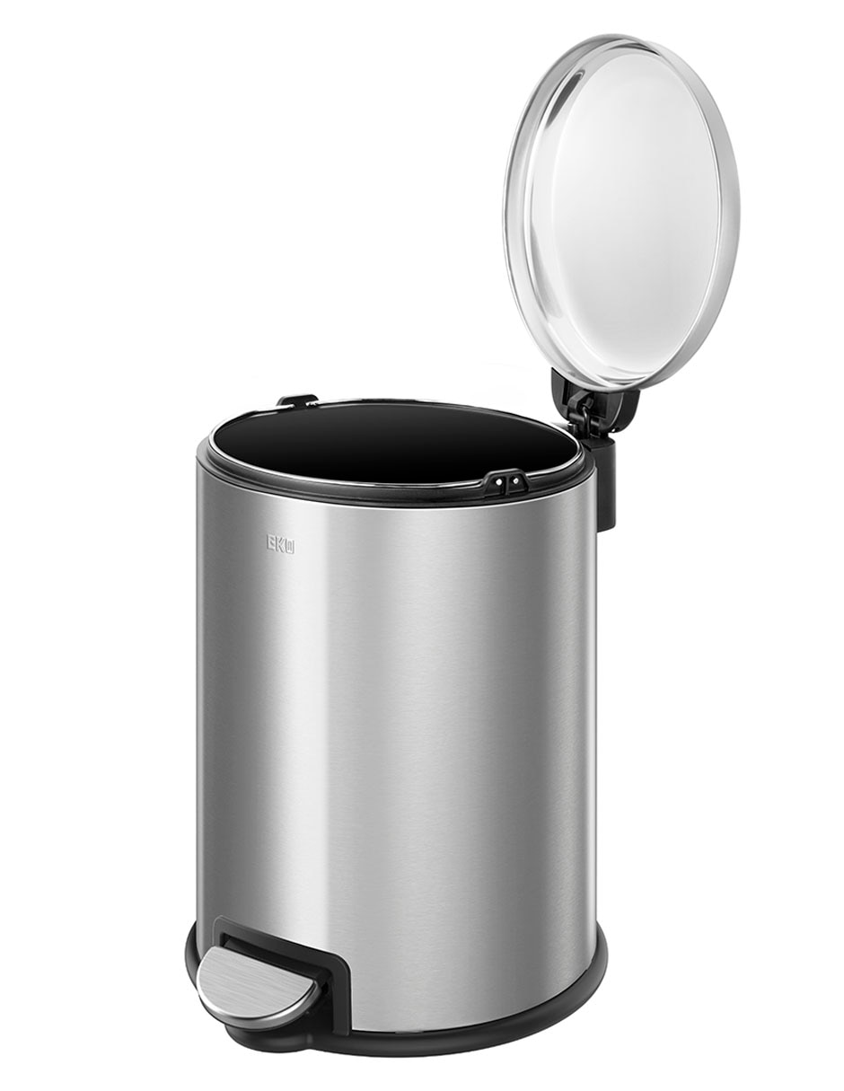 BOTE DE BASURA RETRO, 8 L, PLATEADO EKO
