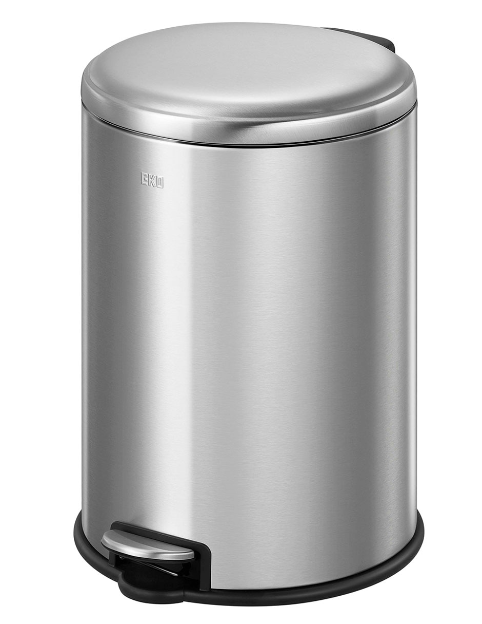 BOTE DE BASURA RETRO, 8 L, PLATEADO EKO