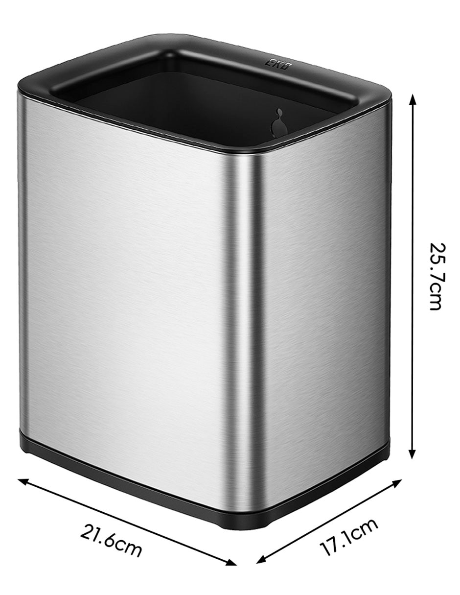 BOTE DE BASURA LAGUNA, 7 L, PLATEADO EK