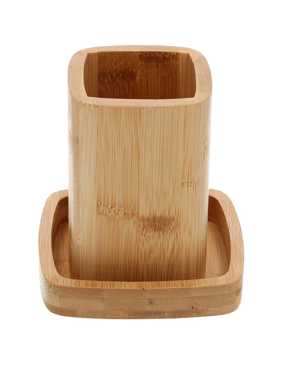 Vaso de baño de bambú 2
