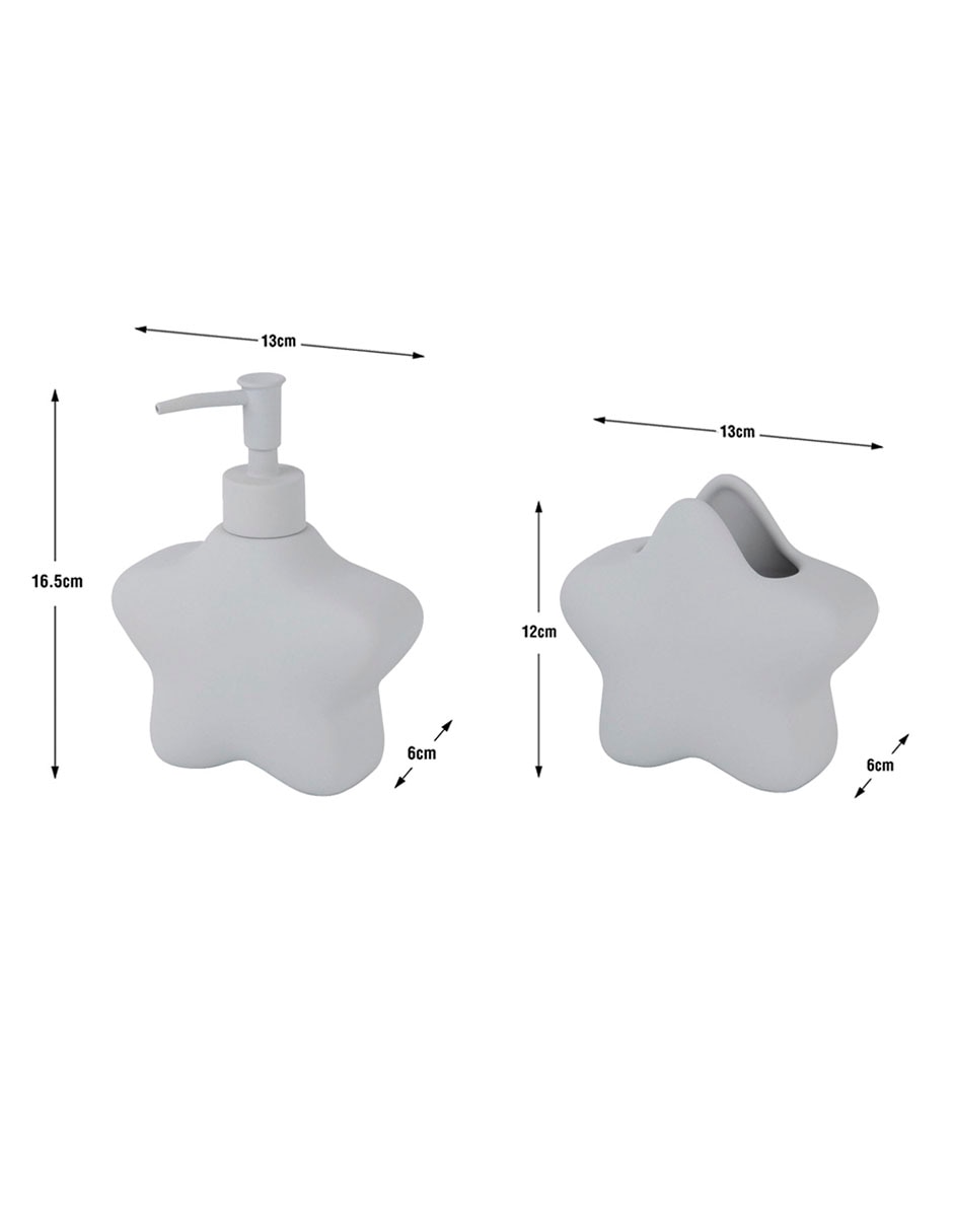 Juego de accesorios para baño de cerámica 2 piezas 7