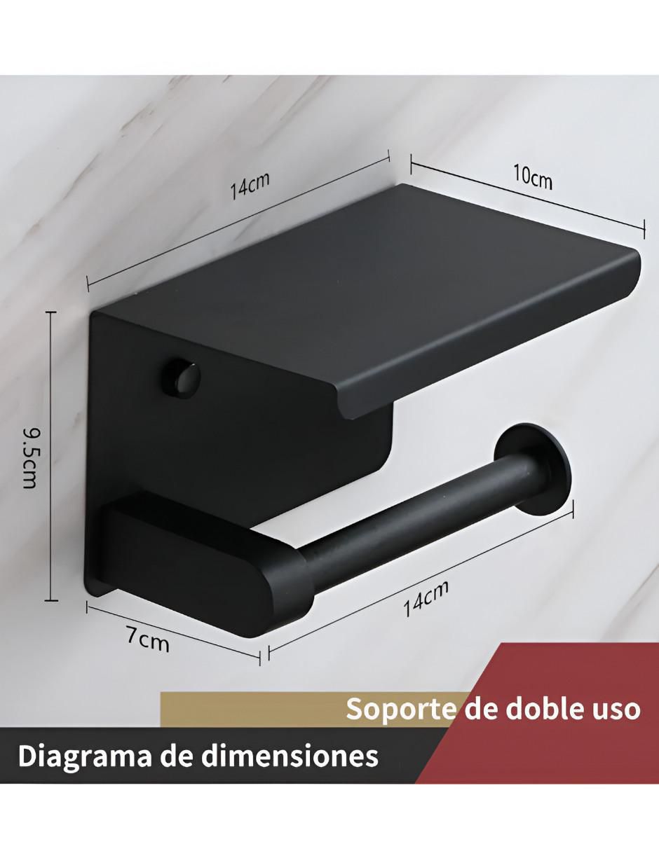 Portarrollos de acero inoxidable 1 rollo 4