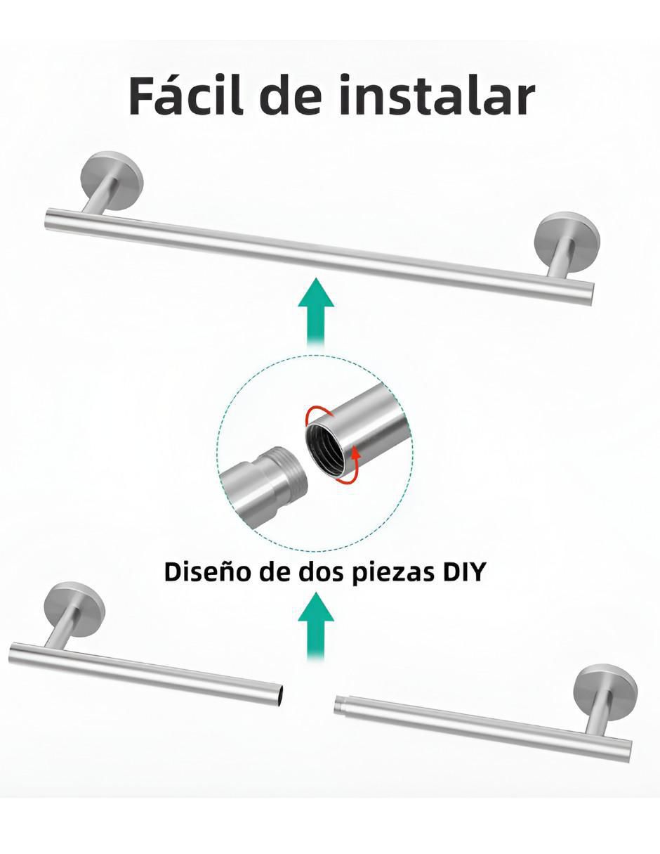 Toallero de pared de acero inoxidable 3