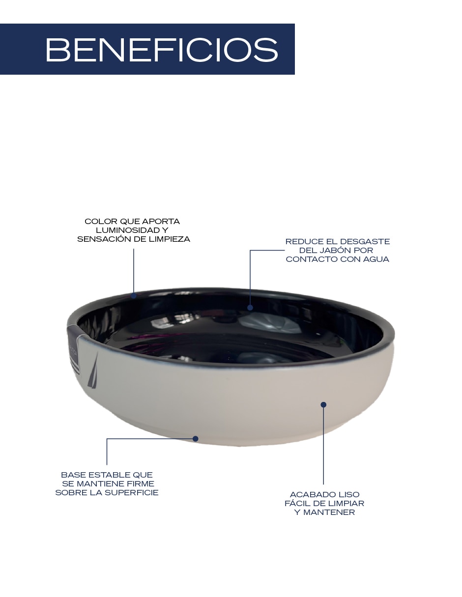 Jabonera Nautica Home de cerámica 3