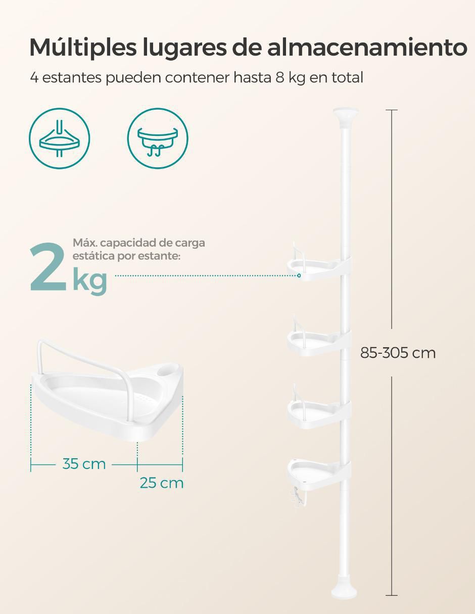 Juego de accesorios para baño Parson 4