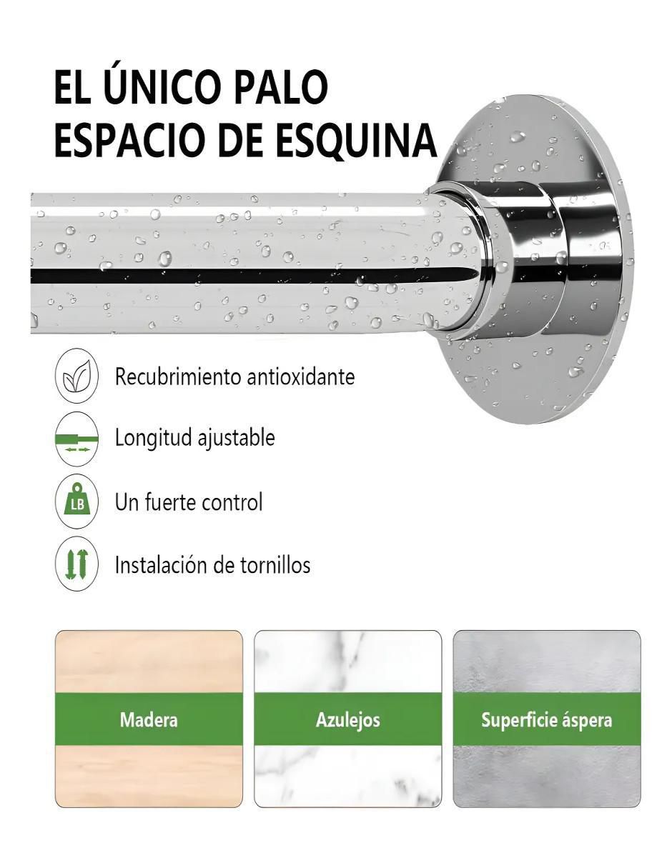 Cortinero de acero inoxidable ajustable 2