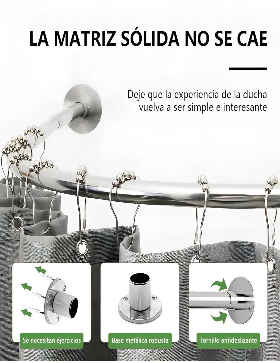 Cortinero de acero inoxidable ajustable 6