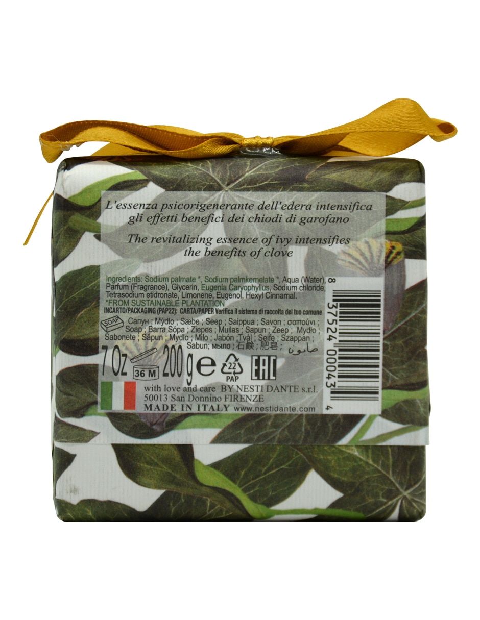 Jabón en barra gli oficinalli aroma hiedra y clavo 200 gr 2