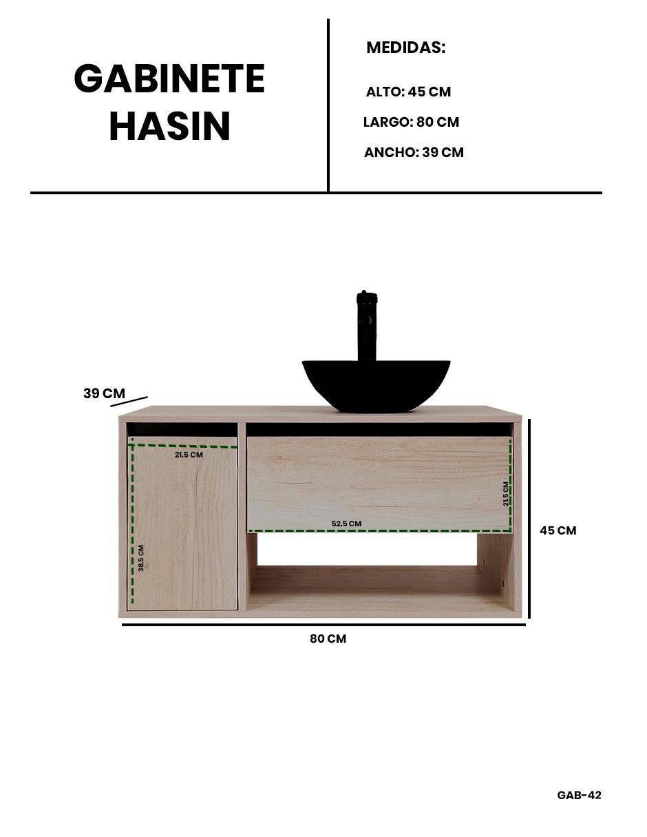Mueble para baño decomobil hasin mdf