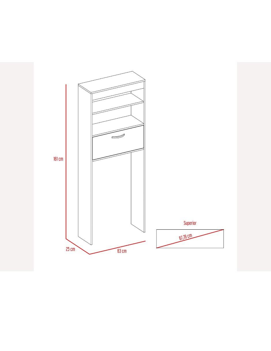 Mueble para baño Málaga de melamina 8